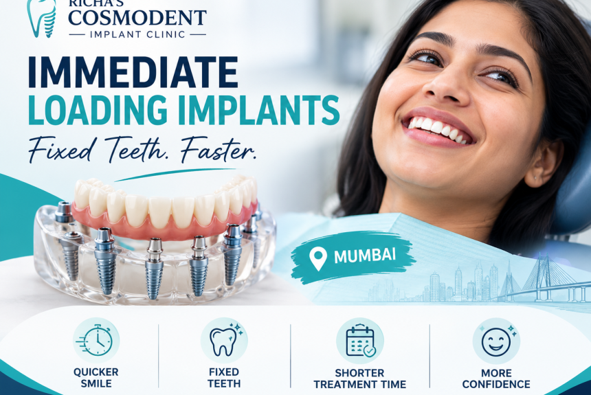 Immediate loading implants for fixed teeth in Mumbai